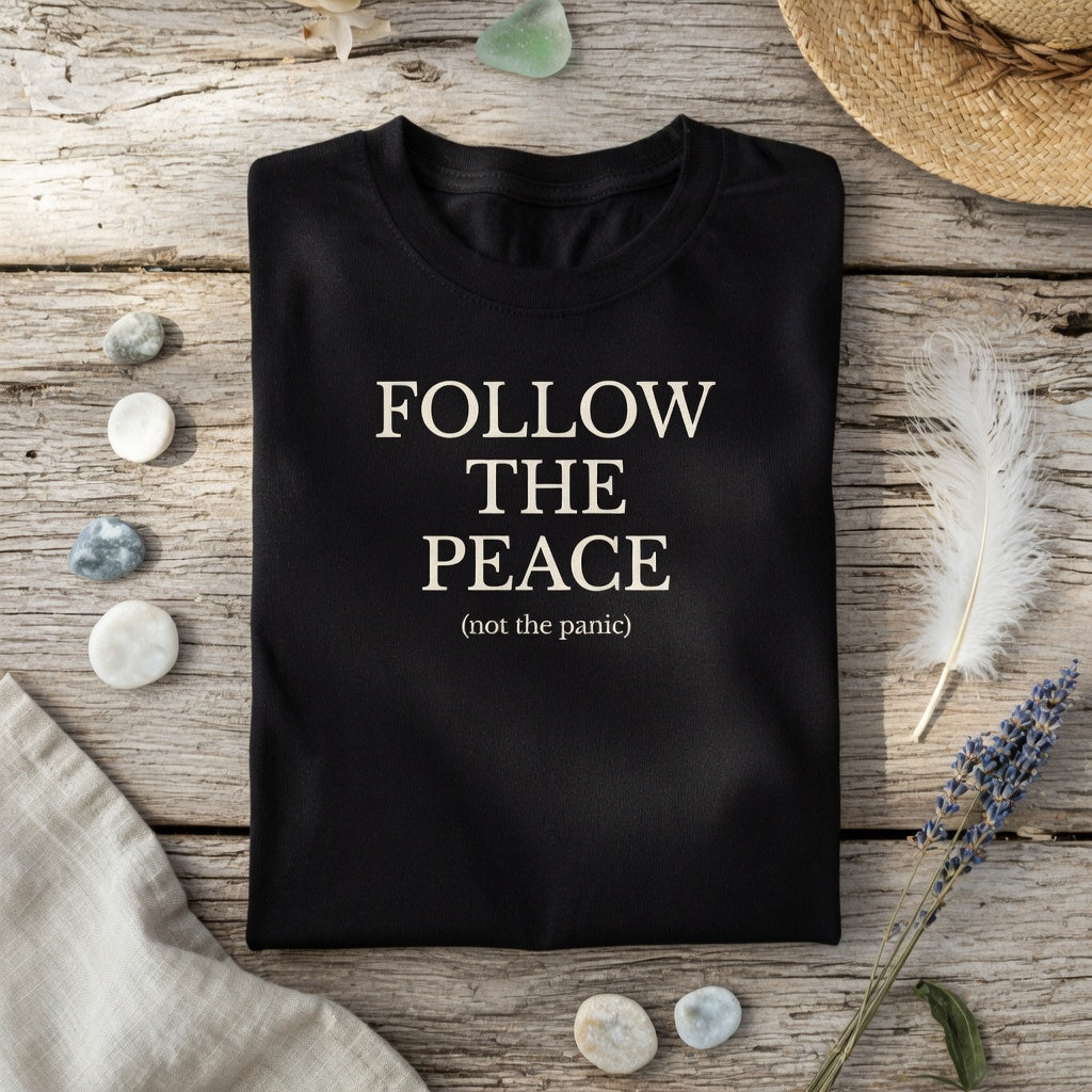 Follow The Peace Tee — Minimalist Inspirational Graphic T-Shirt