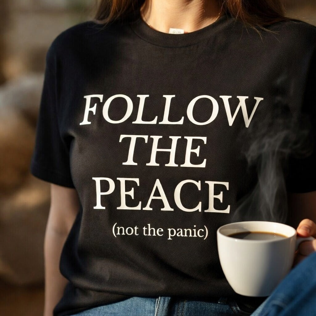 Follow The Peace Tee — Minimalist Inspirational Graphic T-Shirt